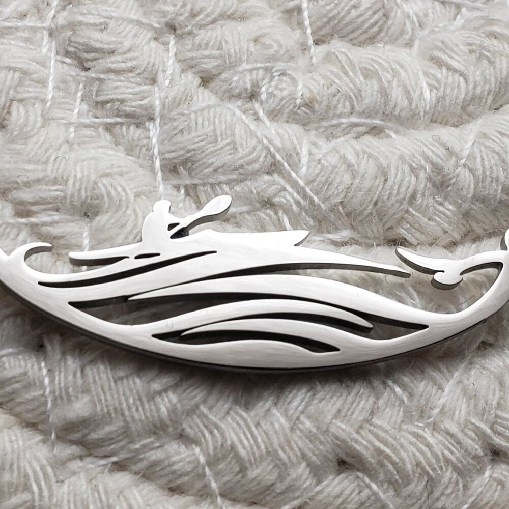 Close 2 UR Heart stainless steel 18 inch necklace kayaking the rapids - Picture 4 of 4